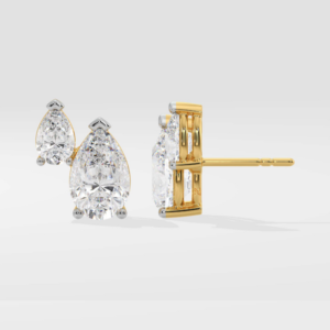 2 ct Pear Duo Studs