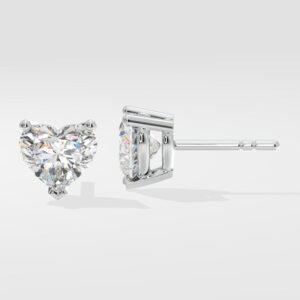 1.5 ct Classic Heart Studs
