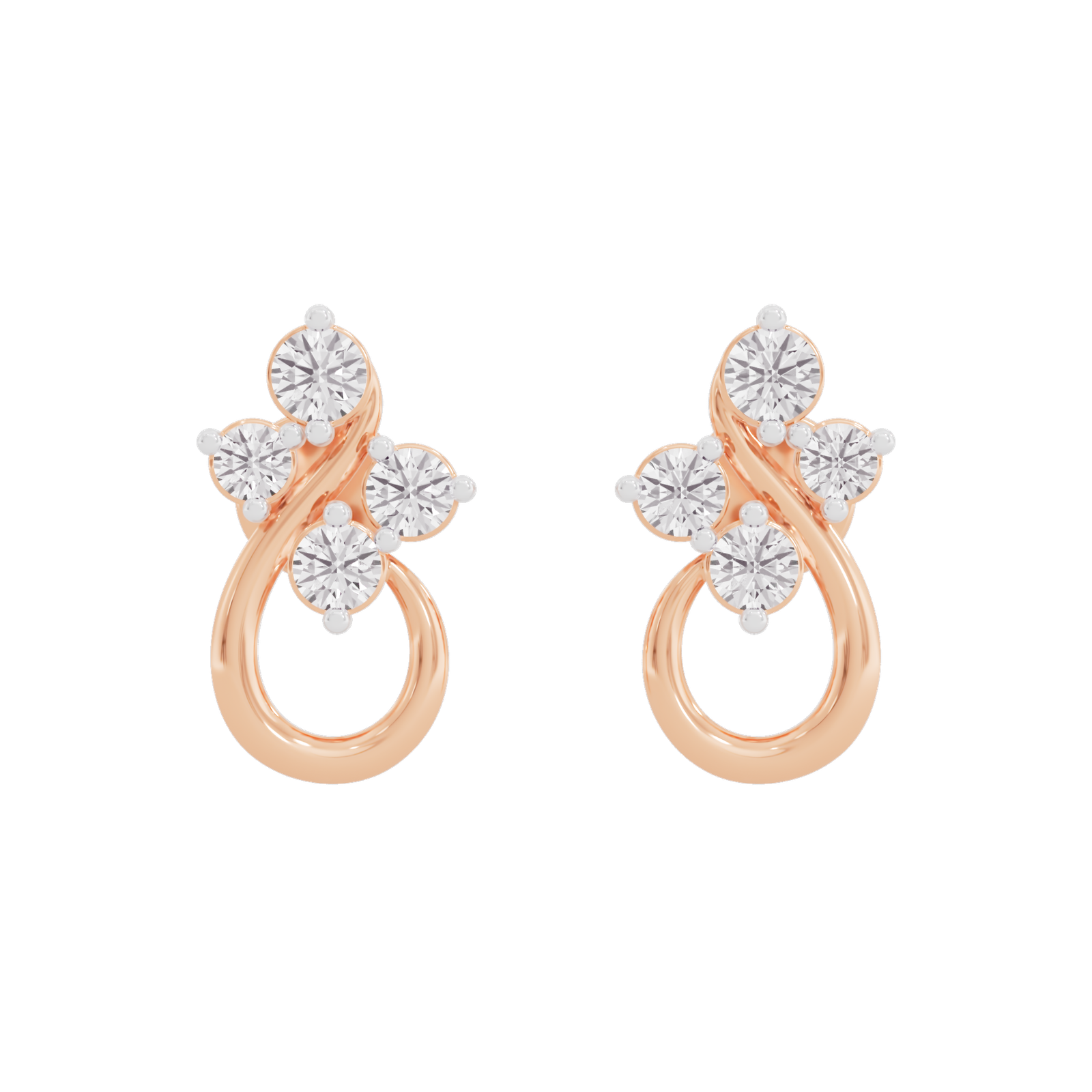 Refined Radiance Diamond Earrings