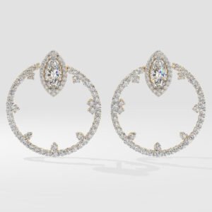 Marquise Halo Front Hoops