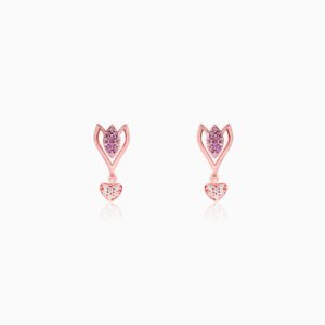 Rose Gold Blossoming Crocus Earrings