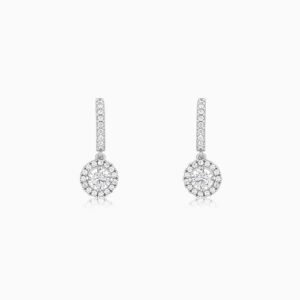 Silver Zircon Drizzle Drop Earrings