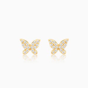 Golden Butterfly Studded Affair Earrings