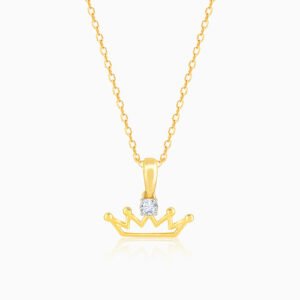 Gold Crown Glory Diamond Pendant