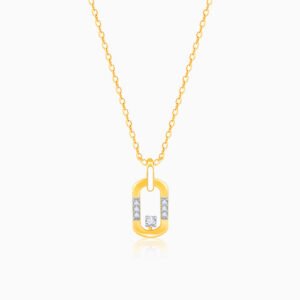 Gold Opal Grace Diamond Pendant