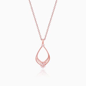 Rose Gold Princess Pendant With Link Chain