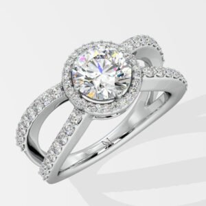 1 ct Crossover Solitaire Ring