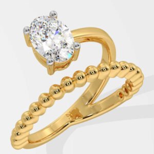 Swirl Oval Solitaire Ring