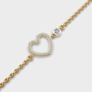 Hearty Charm Diamond Bracelet