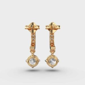Hanging Solitaire Diamond Earrings