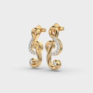 Bass And Treble Diamond Earrings