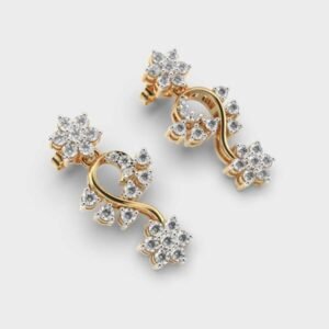 Intricate Flora Diamond Danglers