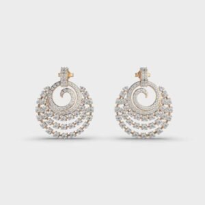 Scintillating Circle Diamond Danglers