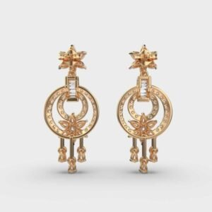 Floral Fantasy Diamond Danglers