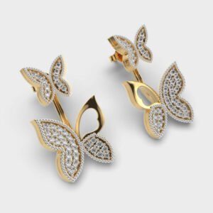 Pretty Butterfly Diamond Earrings