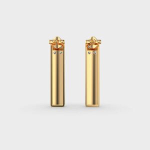 Striking Bullet Diamond Earrings