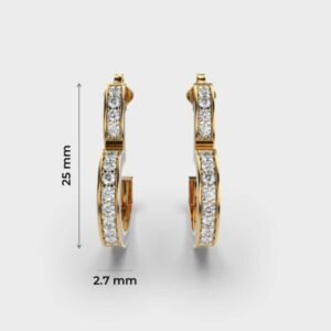 Flower And Stalk Diamond Earrings
