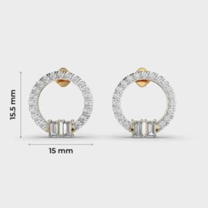 Princess Crown Diamond Earrings