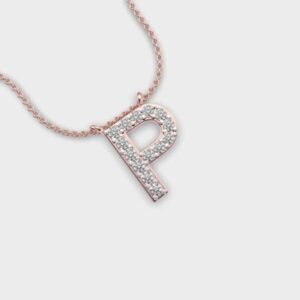 Powerpacked P Diamond Pendant Without Chain
