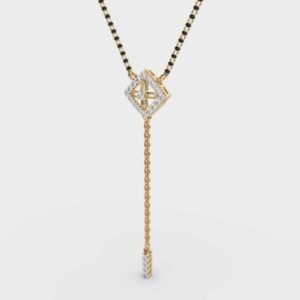 Cute Cube Diamond Pendant With Chain