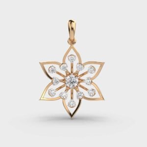 Full Bloom Diamond Pendant Without Chain 2
