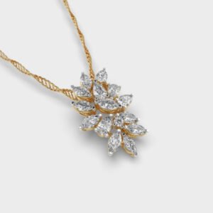Foliage Diamond Pendant Without Chain