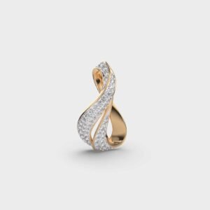 Twisty Delight Diamond Pendant Without Chain