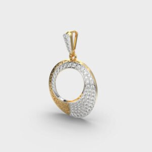 Harmonic Eclipse Diamond Pendant Without Chain