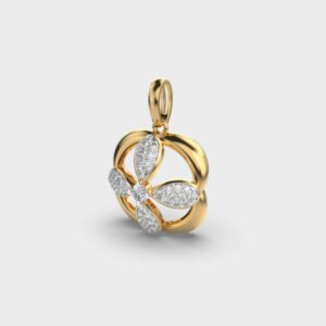 Framed Floret Diamond Pendant Without Chain