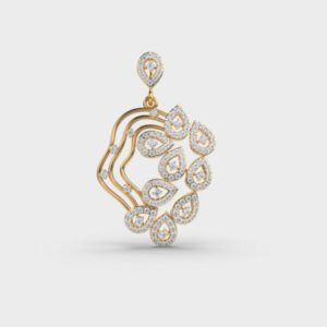 Pear Cluster Diamond Pendant Without Chain