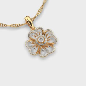 Fragrant Flower Diamond Pendant Without Chain