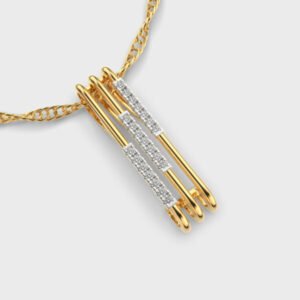 Linear Focus Diamond Pendant Without Chain