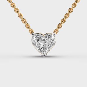 2 5 Carat Classic Heart Solitaire Pendantwithout Chain