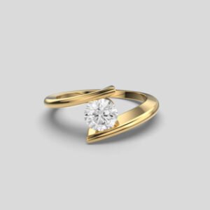 50 Cent Solitaire Shooting Star Ring