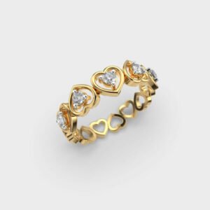 Halo Of Hearts Diamond Ring