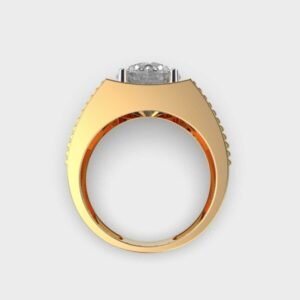 3 Carat Flute Band Solitaire Ring