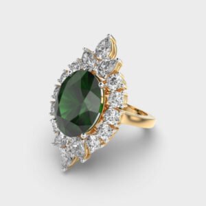 Regal Radiance Emerald Ring