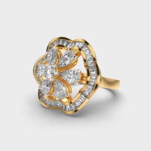 Floral Swag Diamond Ring