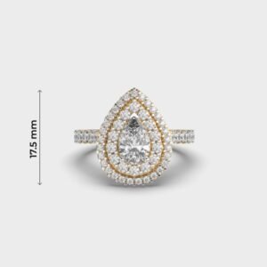 Fantasy Pear Diamond Studded Ring