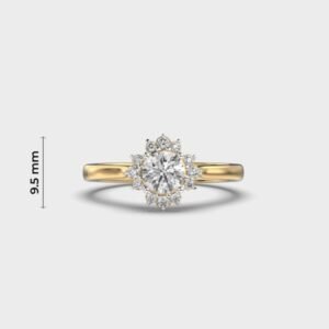 Floral Frost Diamond Studded Ring