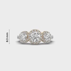 Triple Solitaire Diamond Ring For Women