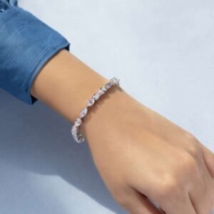 Amore Multi Shape Evergreen Tennis Bracelet