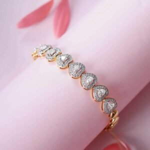 Hearts All The Way Diamond Bangle