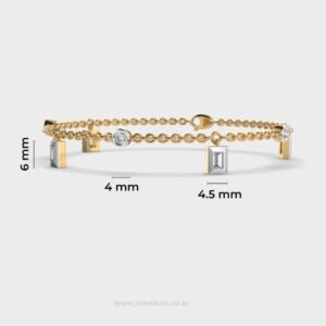 Chain Charm Diamond Bracelet