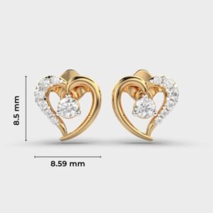 Regal Hearts Diamond Earstuds