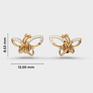 Dancing Butterflies Diamond Ear Studs