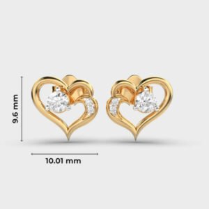 Little Hearts Diamond Stud Earrings