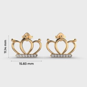 Royal Crown Diamond Earstuds For Kids