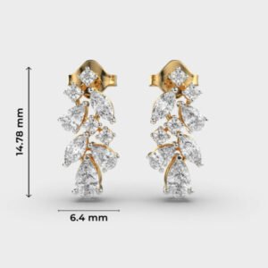 Pear Diamond Cluster Rain Dangler Earrings