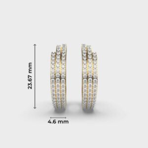 Hollywood Hoops Diamond Clustered Earrings